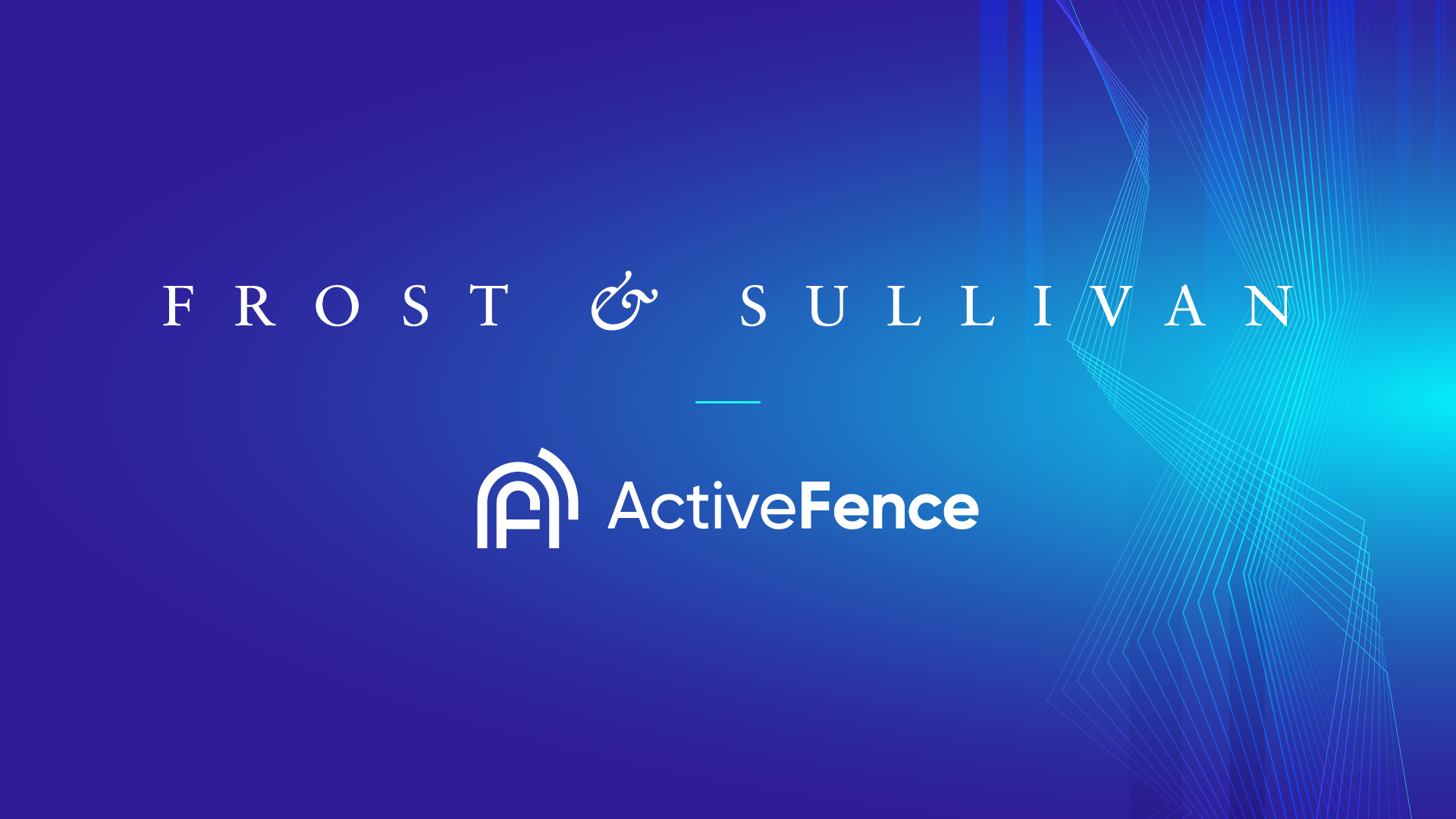 Frost & Sullivan and ActiveFence logos on a blue gradient background