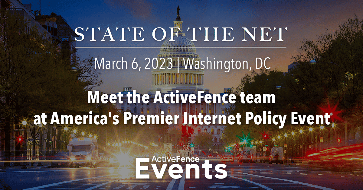 State of the Net 2023 event in Washington, DC, with ActiveFence team attending.