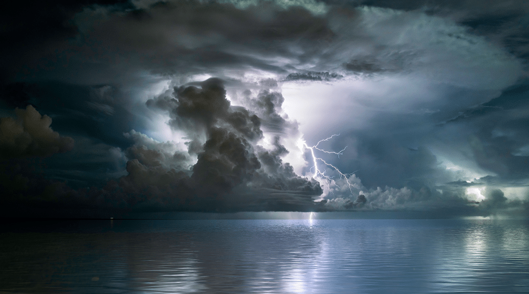 Storm near the sea